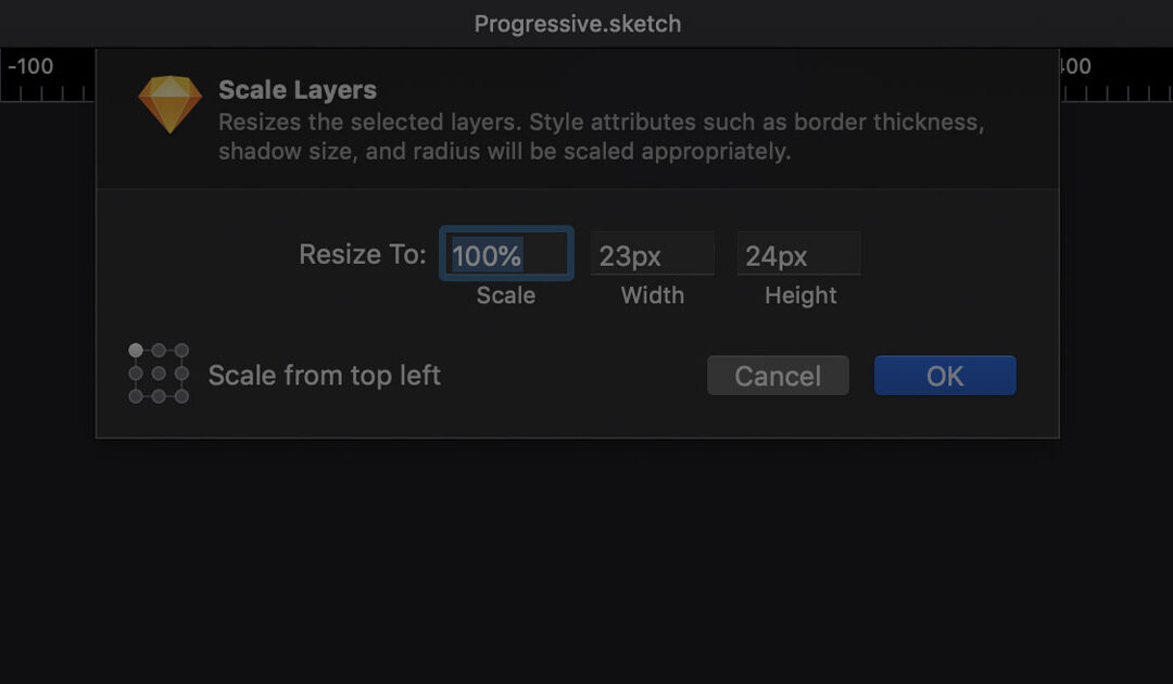 Sketch Symbol Scaling